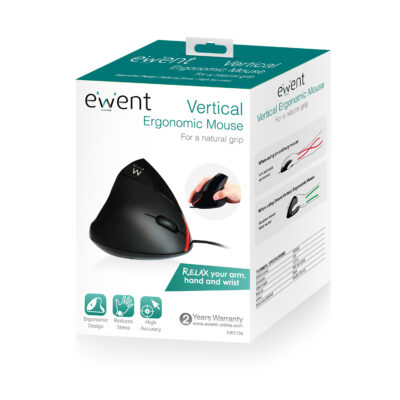 EWENT MOUSE ERGONOMICO USB 3156