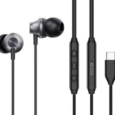 SGS  IN-EAR AURICOLARE STEREO TYPE-C CON BOOST SOUND BLACK